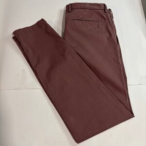 Hugo Boss Pants Mens 32x32 Burgundy Kaito Slim Fit Stretch Cotton Twill Chinos